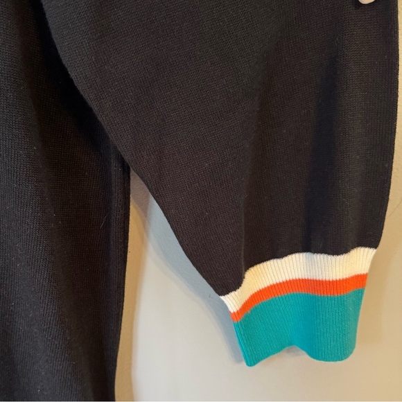 NWT Bob Mackie Wearable Art Retro Women’s Colorblock Tunic Sweater Size L - Picture 7 of 8